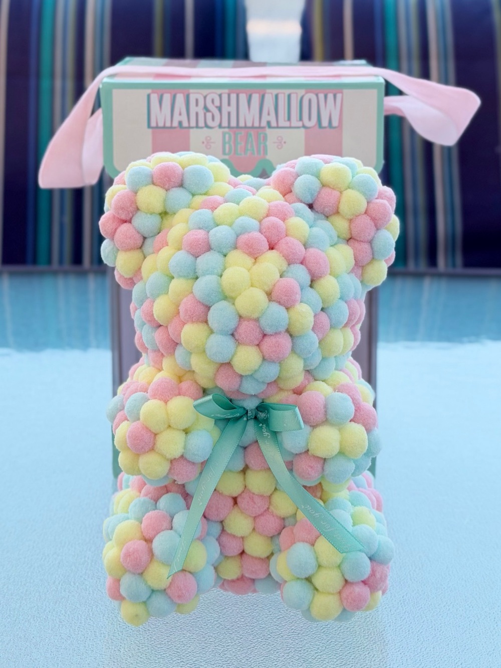 Always and Forever Multicolor Pastel Non-Edible Marshmallow Bear Toy - Picture 2 of 10